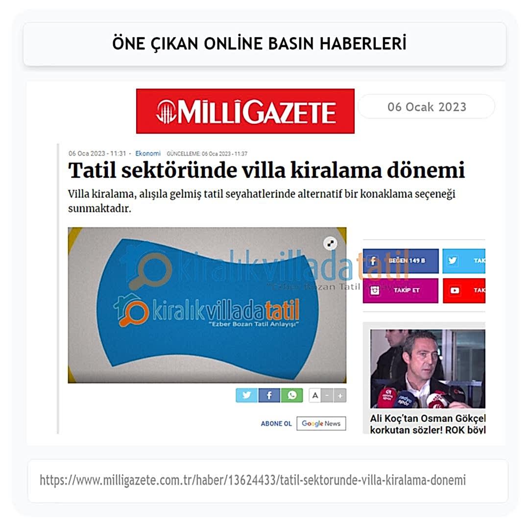 Tatil sektöründe villa kiralama dönemi